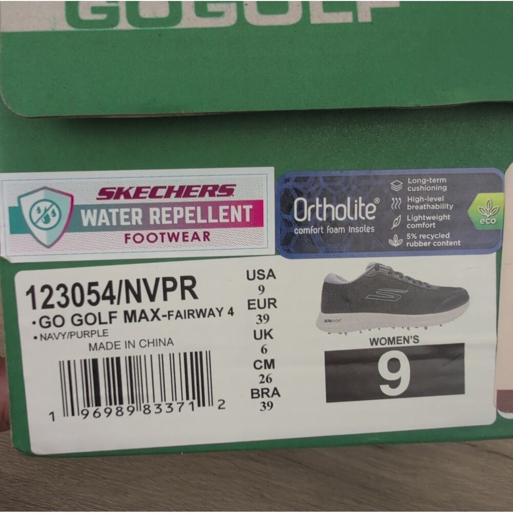 Skechers Women's Go Golf Max-Fairway 4 Navy/Purple Golf Shoes Size 9 Brand New - Picture 2 of 7